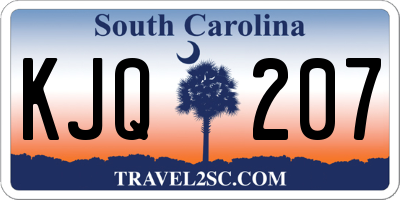 SC license plate KJQ207