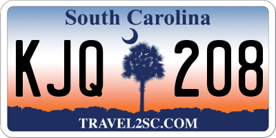 SC license plate KJQ208
