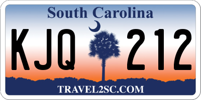 SC license plate KJQ212