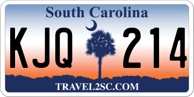 SC license plate KJQ214