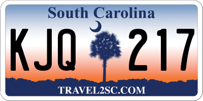 SC license plate KJQ217