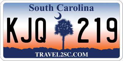 SC license plate KJQ219