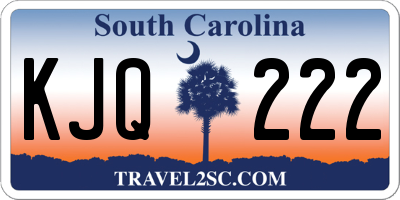 SC license plate KJQ222