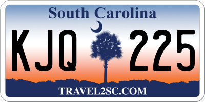 SC license plate KJQ225