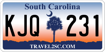 SC license plate KJQ231
