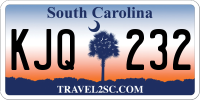 SC license plate KJQ232