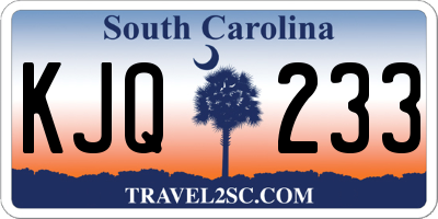 SC license plate KJQ233