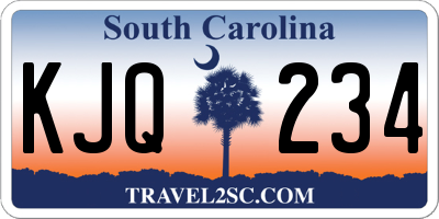SC license plate KJQ234