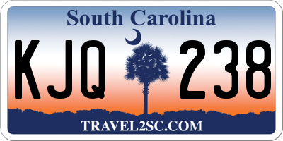 SC license plate KJQ238