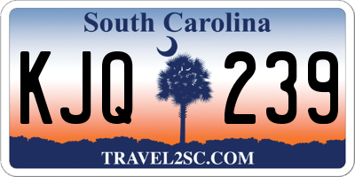 SC license plate KJQ239
