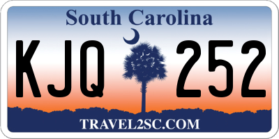 SC license plate KJQ252