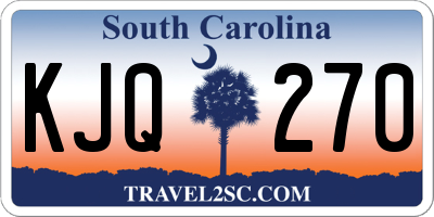 SC license plate KJQ270