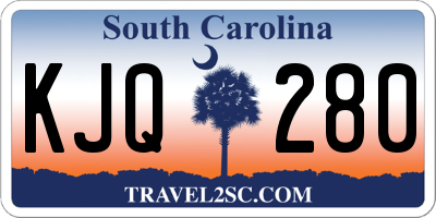 SC license plate KJQ280