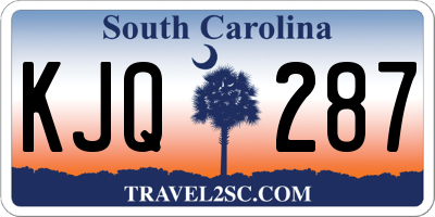 SC license plate KJQ287