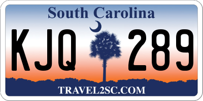 SC license plate KJQ289