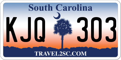 SC license plate KJQ303