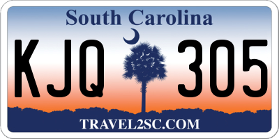 SC license plate KJQ305