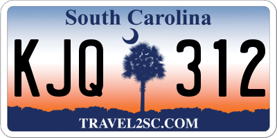 SC license plate KJQ312