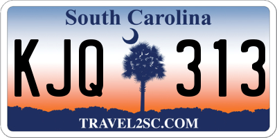 SC license plate KJQ313