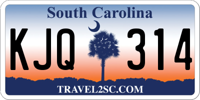 SC license plate KJQ314