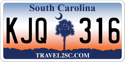 SC license plate KJQ316