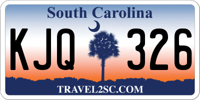 SC license plate KJQ326