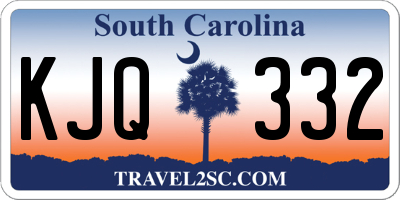 SC license plate KJQ332