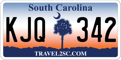 SC license plate KJQ342