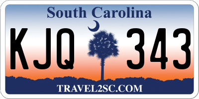 SC license plate KJQ343