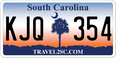 SC license plate KJQ354