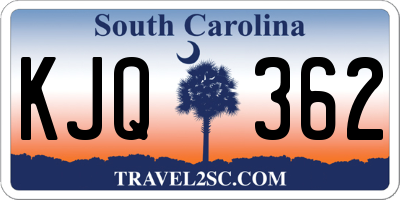 SC license plate KJQ362