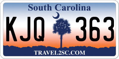 SC license plate KJQ363