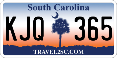 SC license plate KJQ365