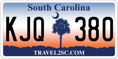 SC license plate KJQ380