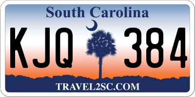 SC license plate KJQ384