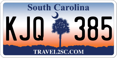 SC license plate KJQ385