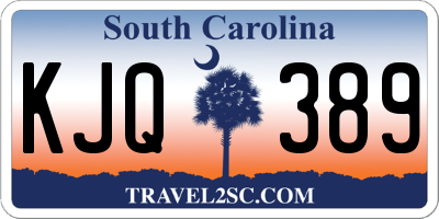SC license plate KJQ389