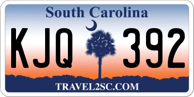 SC license plate KJQ392