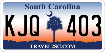 SC license plate KJQ403