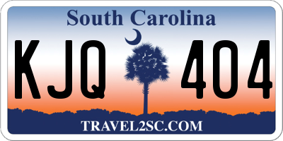 SC license plate KJQ404