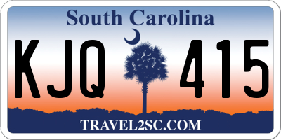 SC license plate KJQ415