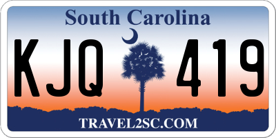 SC license plate KJQ419