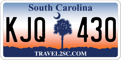 SC license plate KJQ430