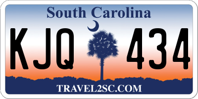 SC license plate KJQ434