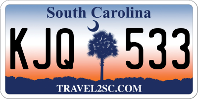SC license plate KJQ533