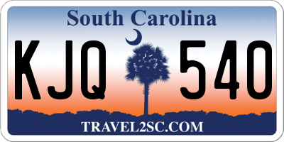 SC license plate KJQ540
