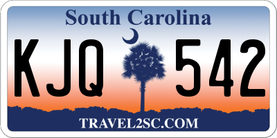 SC license plate KJQ542