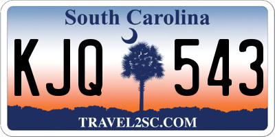 SC license plate KJQ543