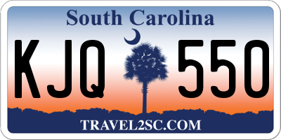 SC license plate KJQ550
