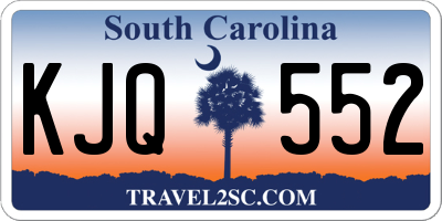 SC license plate KJQ552